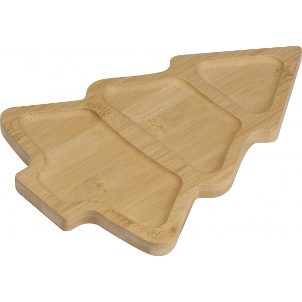 Logotrade promotional giveaway image of: Bamboo snack tray LOUISVILLE